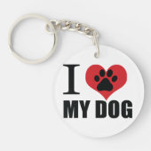 I love my dog throw pillow sleutelhanger (Voorkant)