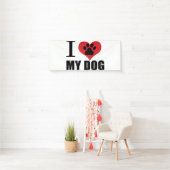 I love my dog throw pillow spandoek (Insitu)