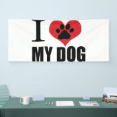I love my dog throw pillow spandoek (Beurs)