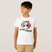 I love my dog throw pillow t-shirt (Voorkant volledig)