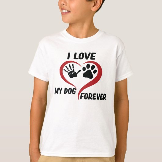 I love my dog throw pillow t-shirt (Voorkant)