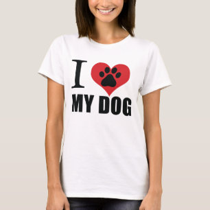 I love my dog throw pillow t-shirt
