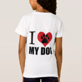I love my dog throw pillow t-shirt (Achterkant)