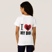 I love my dog throw pillow t-shirt (Achterkant volledig)