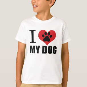 I love my dog throw pillow t-shirt