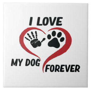 I love my dog throw pillow tegeltje