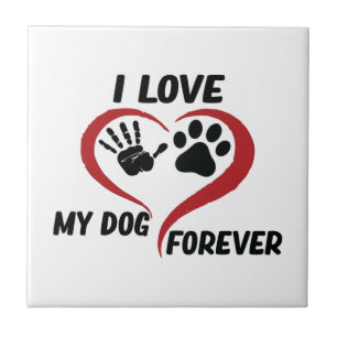 I love my dog throw pillow tegeltje