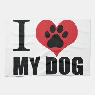 I love my dog throw pillow theedoek