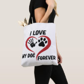 I love my dog throw pillow tote bag (Dichtbij)