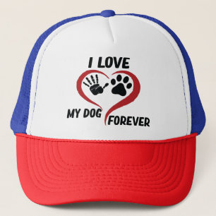 I love my dog throw pillow trucker pet