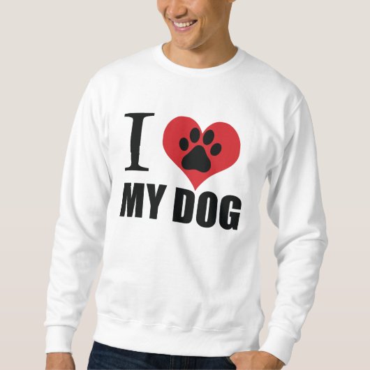 I love my dog throw pillow trui (Voorkant)