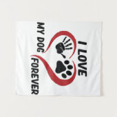 I love my dog throw pillow wandkleed (Voorkant (horizontaal))