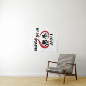 I love my dog throw pillow wandkleed (In Situ (horizontaal))