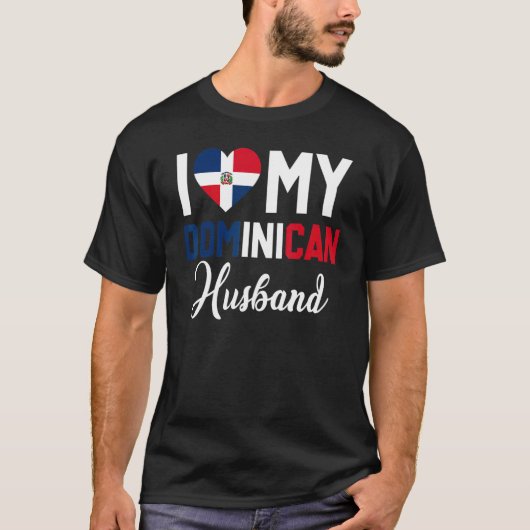I Love My Dominican Husband Canada Flag  Married C T-shirt (Voorkant)