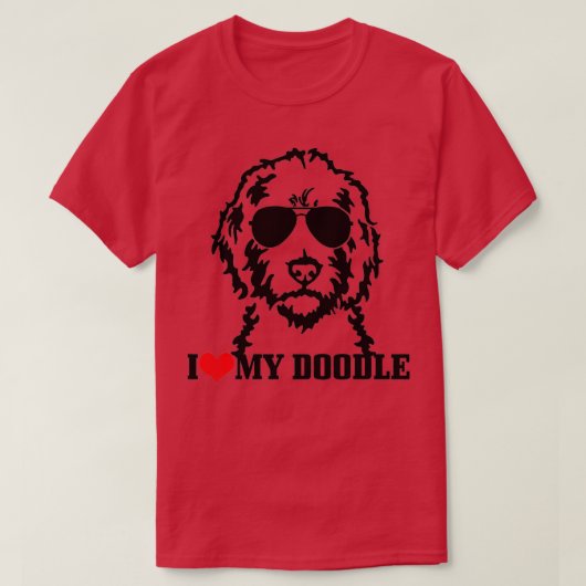I Love My Doodle Goldendoodle Mom Labradoodle Dog  T-shirt (Design voorkant)