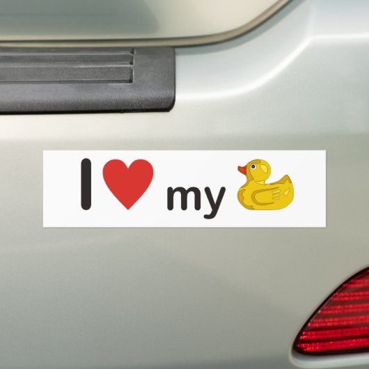 I love my duck bumpersticker (Op auto)
