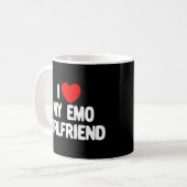 I Love My Emo Girlfriend Red Heart Emo Girlfriend Koffiemok (Voorkant links)