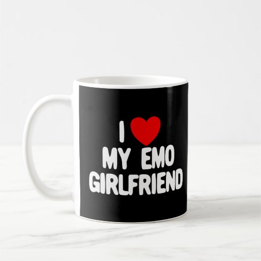 I Love My Emo Girlfriend Red Heart Emo Girlfriend Koffiemok (Links)