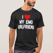 I Love My Emo Girlfriend Red Heart Emo Girlfriend T-shirt (Voorkant)