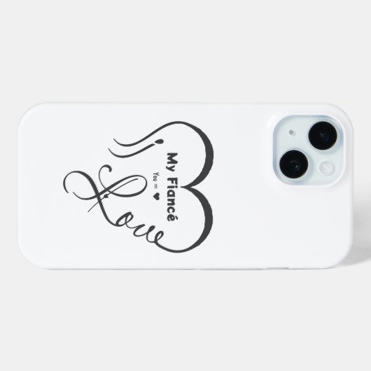 I Love My Fiancé • You = ♥ 🫳🏻💍 Case-Mate iPhone Case (Achterkant (horizontaal))