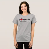 I Love My Fids Feathered Kids Parrot Tri-Blend Shirt (Voorkant volledig)
