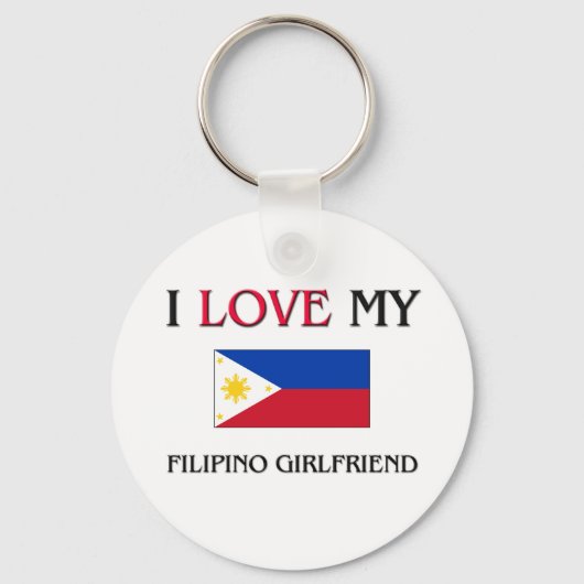 I Love My Filipino Girlfriend Sleutelhanger (Voorkant)