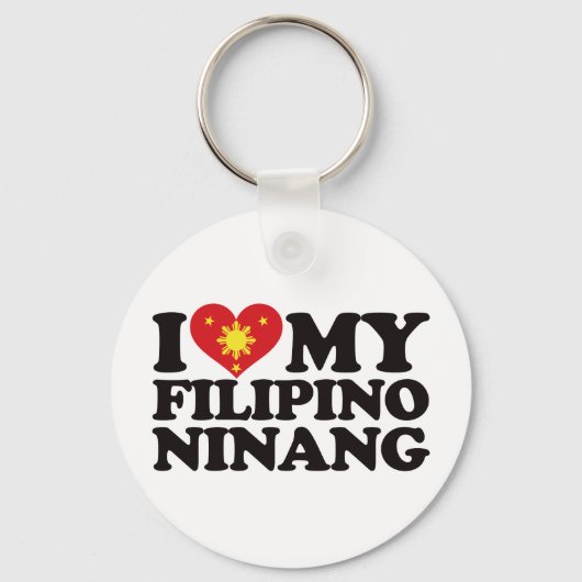 I Love My Filipino Ninang Sleutelhanger (Voorkant)