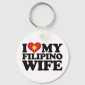 I Love My Filipino Wife Sleutelhanger (Voorkant)
