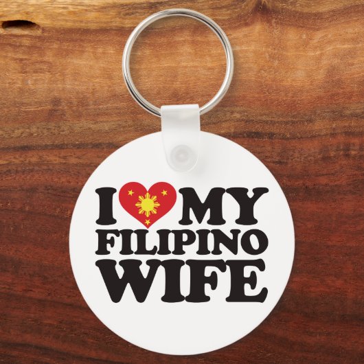 I Love My Filipino Wife Sleutelhanger (Voorkant)