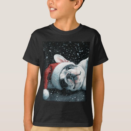 I Love My French Bulldog Christmas Cute  T-shirt (Voorkant)