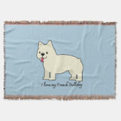 I love my French Bulldog Deken (Voorkant)