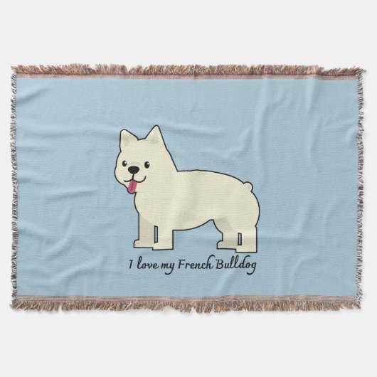 I love my French Bulldog Deken (Voorkant)