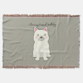 I Love my French Bulldog Deken (Voorkant)