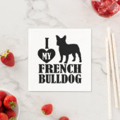 I Love My French Bulldog Napkins Servet (Insitu)