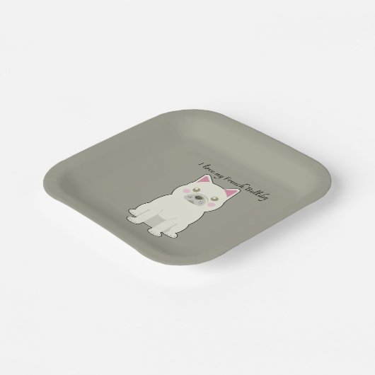 I Love my French Bulldog Papieren Bordje (Gebogen)