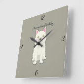 I Love my French Bulldog Vierkante Klok (Hoek)