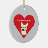 I love my Frenchie, Lavender Keramisch Ornament (Rechts)