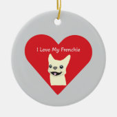 I love my Frenchie, Lavender Keramisch Ornament (Voorkant)