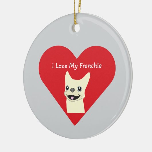 I love my Frenchie, Lavender Keramisch Ornament (Links)