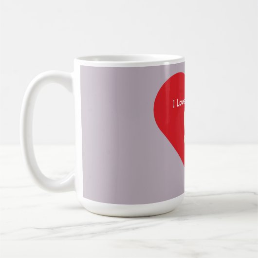 I love my Frenchie, Lavender Koffiemok (Links)