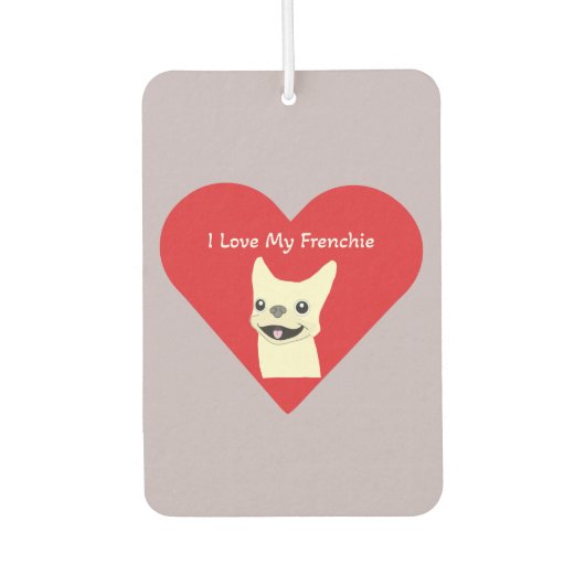 I love my Frenchie, Lavender Luchtverfrisser (Voorkant)