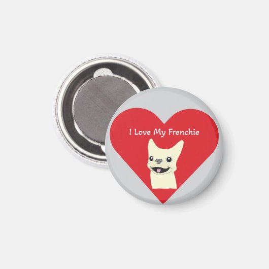 I love my Frenchie, Lavender Magneet (Voorkant / Achterkant)