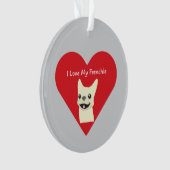I love my Frenchie, Lavender Ornament (voorkant)