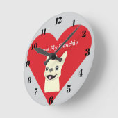 I love my Frenchie,  Ronde Klok (Hoek)