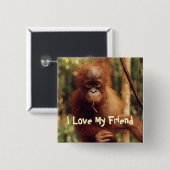 I Love My Friend Button (Voorkant /achterkant)