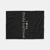 I Love My Fruity Boyfriend Funny Girlfriend Humor Fleece Deken (Voorkant (Horizontaal))