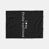 I Love My Fruity Boyfriend Funny Girlfriend Humor Fleece Deken (Voorkant (Horizontaal))