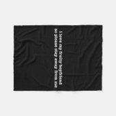 I Love My Fruity Boyfriend Funny Girlfriend Humor  Fleece Deken (Voorkant (Horizontaal))