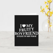 I Love My Fruity Boyfriend Funny Girlfriend Humor  Kaart (Gele Bloem)
