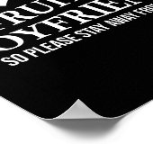 I Love My Fruity Boyfriend Funny Girlfriend Humor  Poster (Hoek)